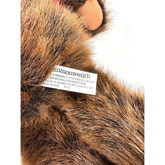 Vintage Commonwealth Toy Co. Christmas Teddy Bears Plush Boy &‎ Girl in Sweaters - Picture 13 of 16